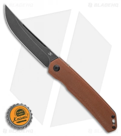 Kansept Knives Hazakura Brown Micarta (3.5" Black Stonewash) - Image 4
