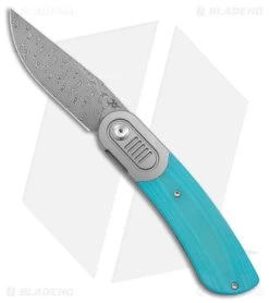 Kansept Knives Lunquist Reverie Frame Lock Knife Tiffany Blue G-10(3" Damascus)