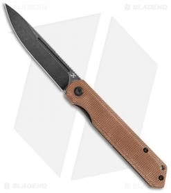 Kansept Knives Prickle Liner Lock Knife Brown Micarta (3.5" Black SW)