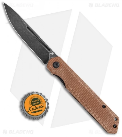 Kansept Knives Prickle Liner Lock Knife Brown Micarta (3.5" Black SW) - Image 4