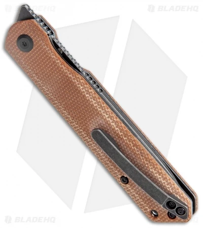 Kansept Knives Prickle Liner Lock Knife Brown Micarta (3.5" Black SW) - Image 3