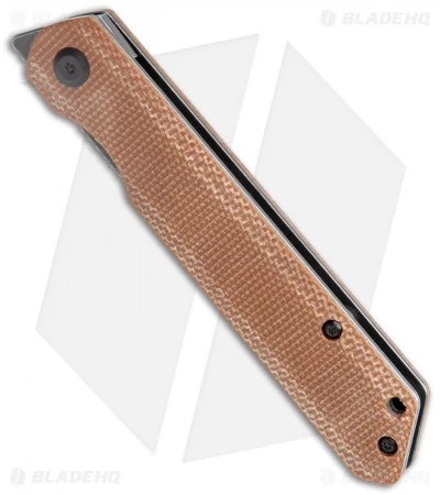 Kansept Knives Prickle Liner Lock Knife Brown Micarta (3.5" Black SW) - Image 2