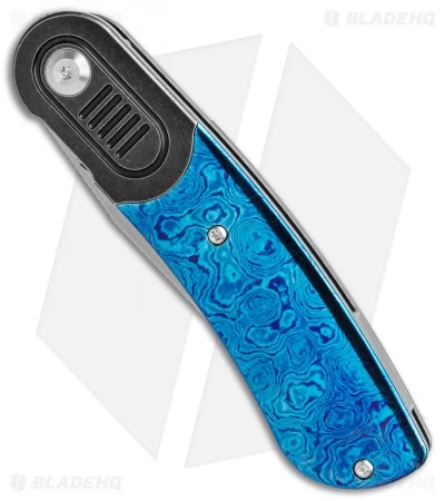 Kansept Knives Lunquist Reverie Frame Lock Knife Ti/Timascus (3" Stonewash) - Image 2