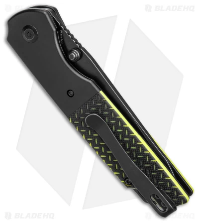 Kansept Knives Warrior Tanto Liner Lock Knife Black/Green G-10 (3.5" Black SW) - Image 3