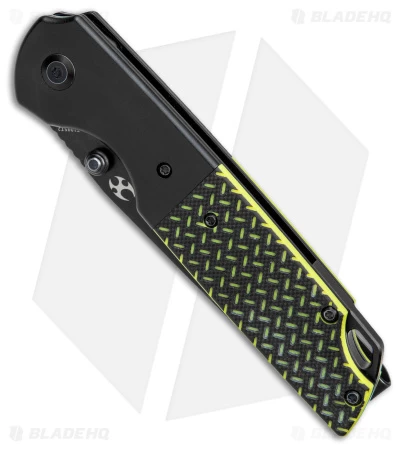 Kansept Knives Warrior Tanto Liner Lock Knife Black/Green G-10 (3.5" Black SW) - Image 2