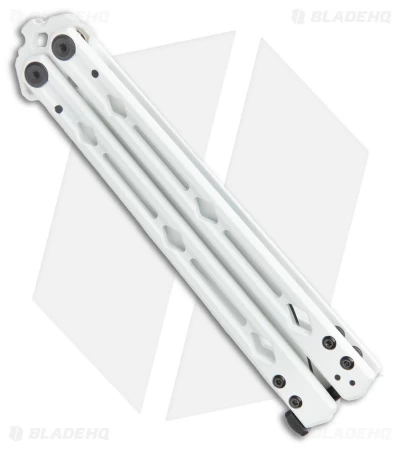 Kershaw Stormtrooper White Lucha Balisong Butterfly Knife (4.5" White) Blade HQ - Image 2