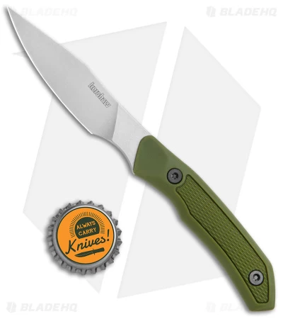 Kershaw Deschutes Caper Fixed Blade Knife Green (3.3" Stonewash) 1882 - Image 4