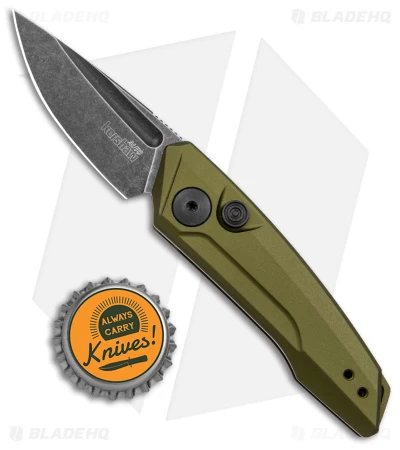 Kershaw Launch 9 Automatic Knife OD Green Aluminum (1.8" Black SW) 7250OLBW - Image 4