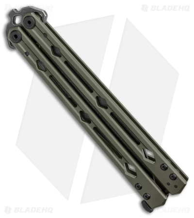 Kershaw Lucha Balisong Butterfly Knife OD Green (4.5" Blackwash) 5150ODBW - Image 2