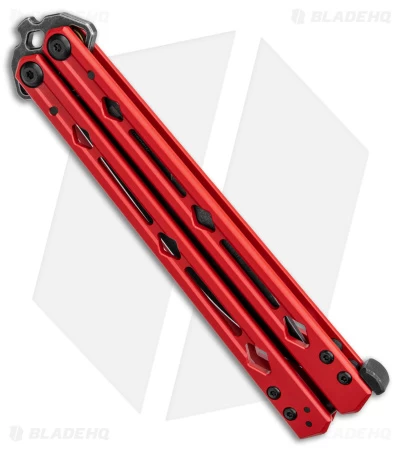 Kershaw Lucha Balisong Butterfly Knife Red (4.5" Blackwash) 5150RDBW - Image 3