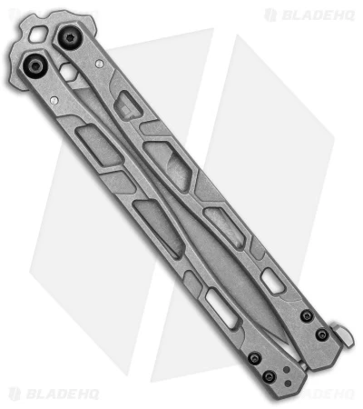 Kershaw Moonsault Balisong Butterfly Knife Stainless Steel (4.6" Stonewash) - Image 2