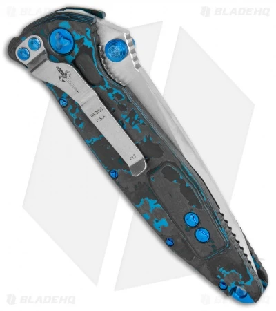 Marfione Custom Socom Elite Tanto Blue CF W/ Blue Ti Hardware (4" Mirror SW) - Image 3