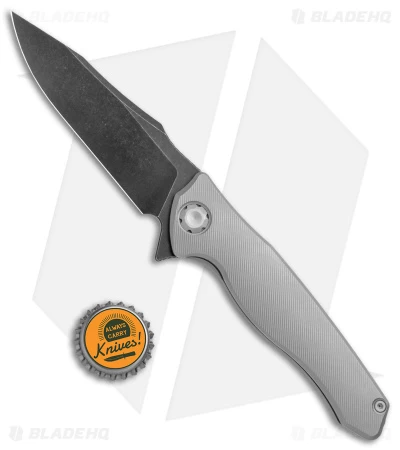 Maxace Killer Whale 2.0 Frame Lock Knife Titanium (4" Black SW) MKW202 - Image 5
