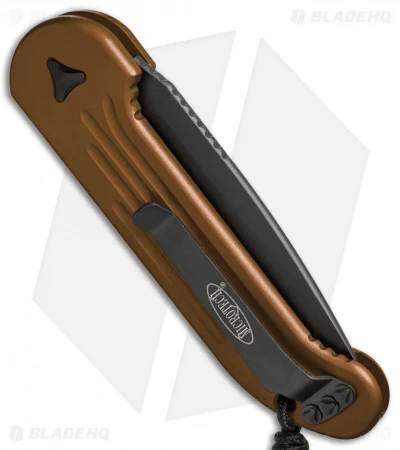 Microtech LUDT Automatic Knife Tan (3.4" Black Serr) 135-2TA - Image 3