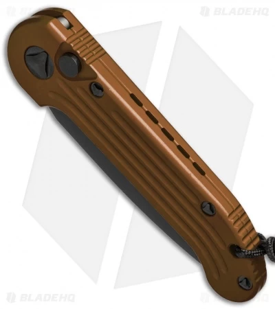 Microtech LUDT Automatic Knife Tan (3.4" Black Serr) 135-2TA - Image 2