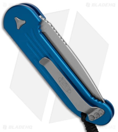 Microtech LUDT Automatic Knife Blue (3.4" Stonewash) 135-10BL - Image 3