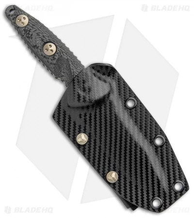 Microtech Signature Series Socom Alpha Mini Tanto Fixed Knife CF (3.8" Black) - Image 3