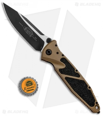 Microtech Socom Elite Manual Knife Tan (4" Black) 160-1TA - Image 4