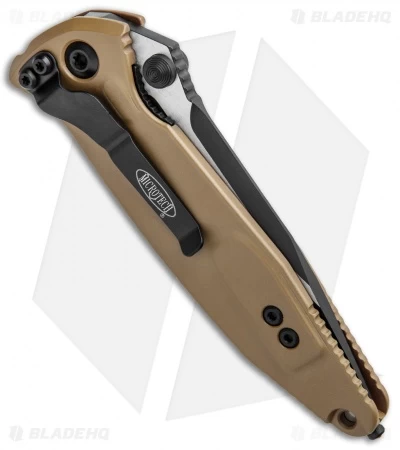 Microtech Socom Elite Manual Knife Tan (4" Black) 160-1TA - Image 3