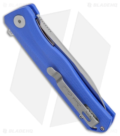 Petrified Fish Forward Liner Lock Knife Blue G-10 (3.5" Satin D2) PF818BS - Image 3