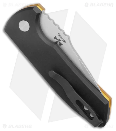 Pro-Tech Les George SBR Automatic Knife Amber Ultem (2.6" Stonewash) - Image 3