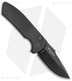 Pro-Tech Les George SBR Automatic Knife Black Aluminum Left-Handed (2.6" Black)