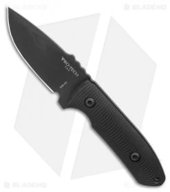 Pro-Tech George SBR Fixed Blade Knife Black G-10 (2.9" Black) Leather Sheath