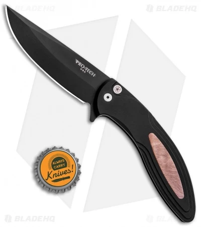 Pro-Tech Cambria Flipper Knife Maple Burl (3.5" Black) - Image 4