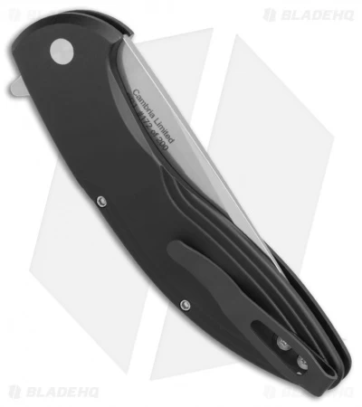 Pro-Tech Cambria Flipper Knife Black Al/Carbon Fiber (3.5" Stonewash) CF21 - Image 2