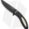 Pro-Tech Cambria Flipper Knife Tuxedo Black W/ Ivory Micarta (3.5" Black) CF52