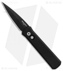 Pro-Tech Godson Automatic Knife Tactical Black Aluminum (3.15" Black) 721