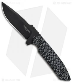 Pro-Tech Rockeye Fixed Blade Knife Black/Gray G-10 W/ Kydex Sheath (4" Black)