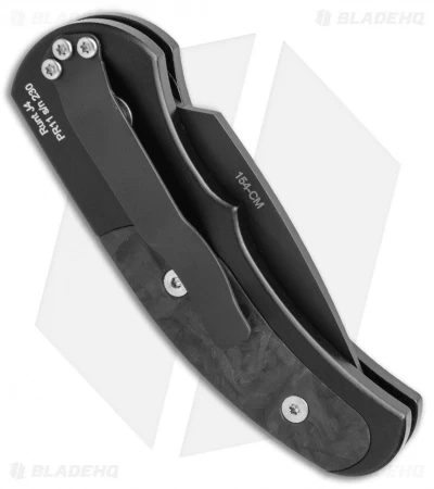 Pro-Tech Runt J4 Automatic Knife Black/Marbled Carbon Fiber (1.94" Black) 4405-M - Image 3