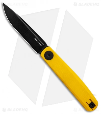 Real Steel Hel Gslip Slip Joint Knife Yellow G-10 (3.5" Satin) 7843