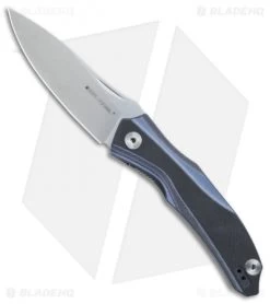 Real Steel Knives Horus Free Liner Lock Knife Black/Blue G-10 (3.6" SW) 7434