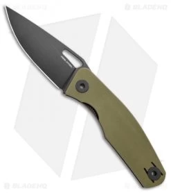 Real Steel Terra Liner Lock Knife Olive Green G-10 (3.5" Black)