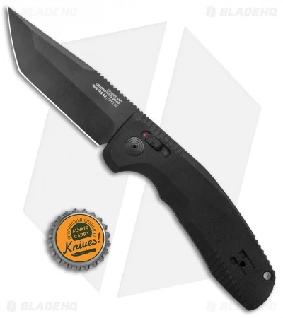 SOG Knives SOG-TAC AU Tanto Automatic Knife Black Aluminum (3.4" Black) - Image 4