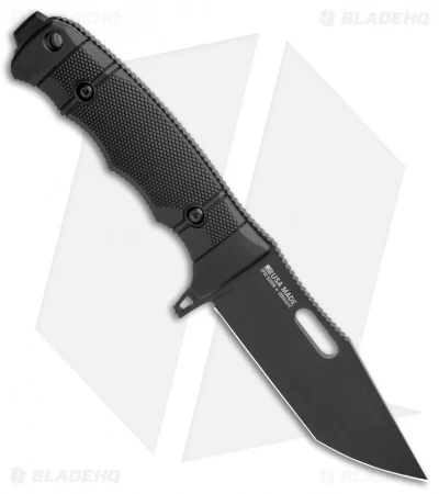 SOG Seal FX Tanto Fixed Blade Knife Black GRN (4.3" Black) - Image 2