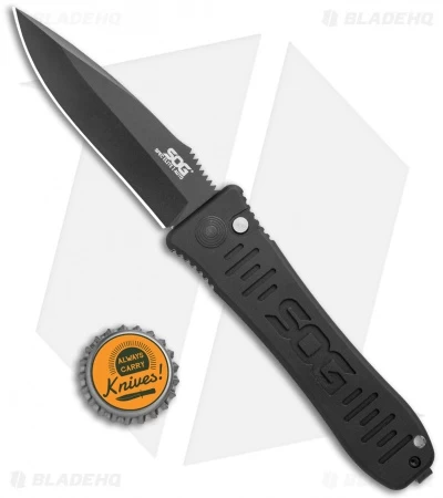 SOG Spec Elite I Automatic Knife (3.5" Black) SE-52 - Image 4