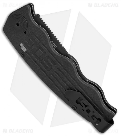 SOG Tac Ops Automatic Knife Black Canvas Micarta (3.5" S35VN Black) - Image 3