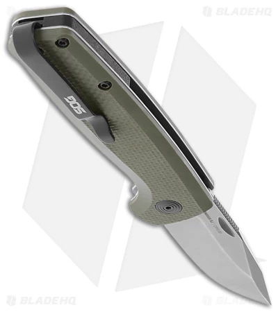 SOG Terminus Slip Joint Knife OD Green G-10 (2.9" Stonewash CRYO D2) - Image 2