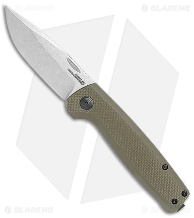 SOG Terminus Slip Joint Knife OD Green G-10 (2.9" Stonewash CRYO D2)