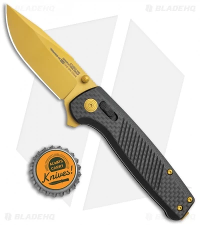 SOG Terminus XR LTE Knife Carbon Fiber (3" Gold) TM1033-BX - Image 4