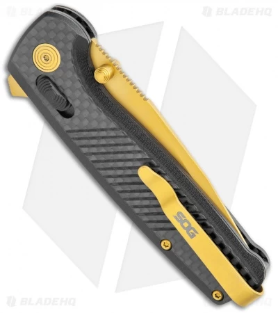 SOG Terminus XR LTE Knife Carbon Fiber (3" Gold) TM1033-BX - Image 3