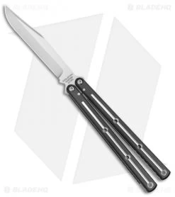 Squid Industries Krake Raken Bowie V2.5 Balisong Knife Dual-Tone (4.5" Satin)