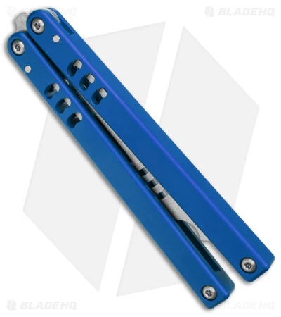 Squid Industries Mako V4.5 Bottle Opener Balisong Trainer Blue (4.3" SW) - Image 3