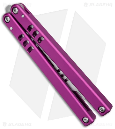 Squid Industries Mako V4.5 Bottle Opener Balisong Trainer Purple (4.3" SW) - Image 3