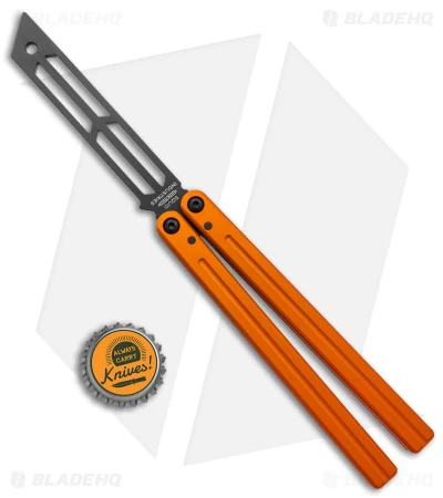 Squid Industries Triton V2 Butterfly Balisong Trainer Inked Orange - Image 4