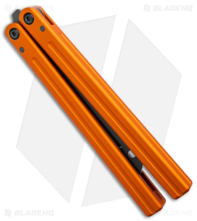 Squid Industries Triton V2 Butterfly Balisong Trainer Inked Orange - Image 2