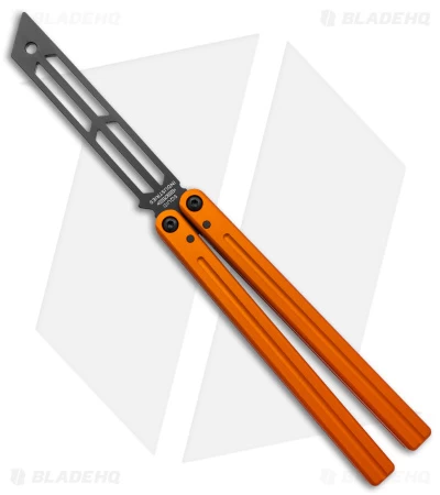 Squid Industries Triton V2 Butterfly Balisong Trainer Inked Orange